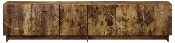 TV stalak 180 x 34 5 x 40 cm Dimljeni hrast Konstruirano drvo - Dimljeni hrast 179.5 x 34.5 x 40 cm