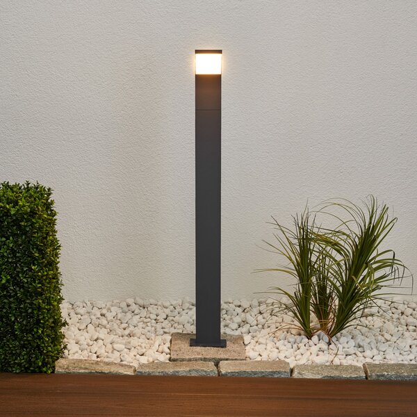 Lucande LED putna svjetiljka Timm, 100 cm, antracit, metal, IP54, Crno, Aluminij