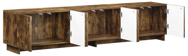 TV stalak 180 x 34 5 x 40 cm Dimljeni hrast Konstruirano drvo - Dimljeni hrast 179.5 x 34.5 x 40 cm