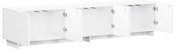TV stalak 180 x 34 5 x 40 cm Bijela visokog sjaja - Bijela visokog sjaja 179.5 x 34.5 x 40 cm