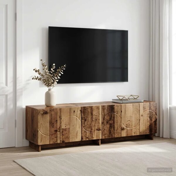 TV stalak 140 x 34 5 x 40 cm Staro drvo Konstruirano drvo - Staro drvo 140 x 34 5 x 40 cm