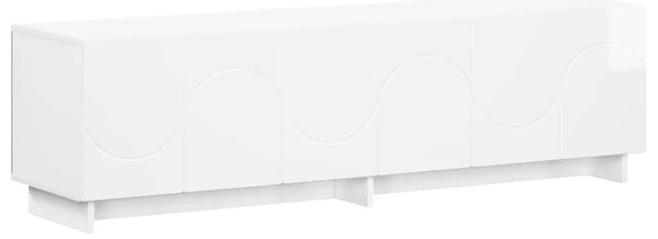 TV stalak 140 x 34 5 x 40 cm Bijela visokog sjaja - Bijela visokog sjaja 140 x 34 5 x 40 cm