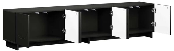 TV stalak 180 x 34 5 x 40 cm Crna Konstruirano drvo - Crna 179 5 x 34 5 x 40 cm