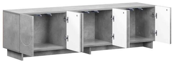 TV stalak 140 x 34 5 x 40 cm Betonska siva Konstruirano drvo - Betonska siva 140 x 34 5 x 40 cm