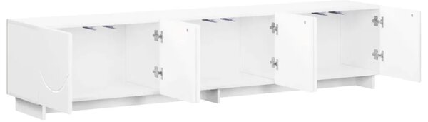 TV stalak 180 x 34 5 x 40 cm Bijela Konstruirano drvo - Bijela 179.5 x 34.5 x 40 cm