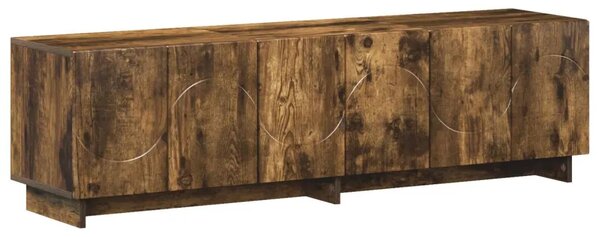 TV stalak 140 x 34 5 x 40 cm Dimljeni hrast Konstruirano drvo - Dimljeni hrast 140 x 34 5 x 40 cm