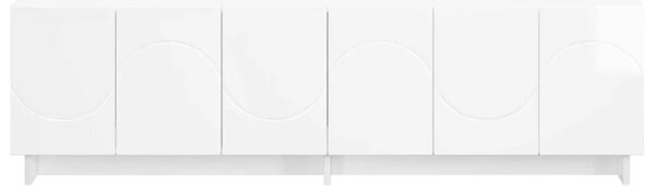 TV stalak 140 x 34 5 x 40 cm Bijela visokog sjaja - Bijela visokog sjaja 140 x 34 5 x 40 cm