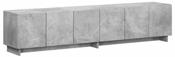 TV stalak 180 x 34 5 x 40 cm Betonska siva Konstruirano drvo - Betonska siva 179.5 x 34.5 x 40 cm