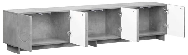 TV stalak 180 x 34 5 x 40 cm Betonska siva Konstruirano drvo - Betonska siva 179.5 x 34.5 x 40 cm