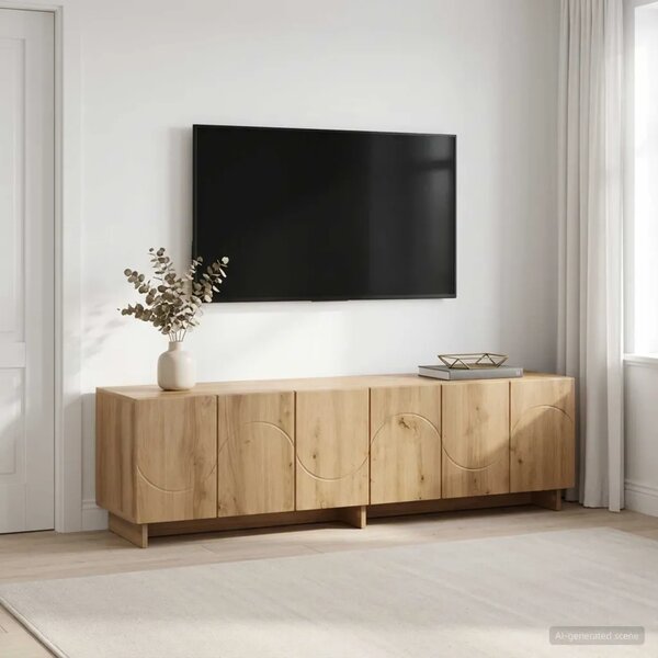 TV stalak 140 x 34 5 x 40 cm Hrast artisan Konstruirano drvo - Hrast artisan 140 x 34 5 x 40 cm