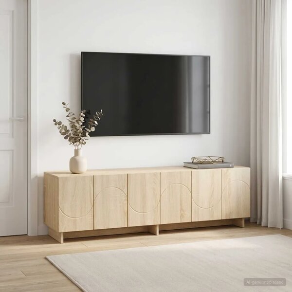 TV stalak 140 x 34 5 x 40 cm Hrast sonoma Konstruirano drvo - Hrast sonoma 140 x 34 5 x 40 cm
