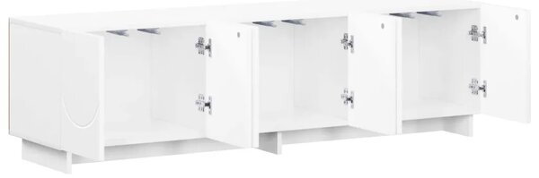 TV stalak 140 x 34 5 x 40 cm Bijela Konstruirano drvo - Bijela 140 x 34 5 x 40 cm