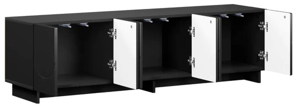 TV stalak 140 x 34 5 x 40 cm Crna Konstruirano drvo - Crna 140 x 34 5 x 40 cm