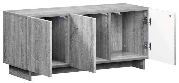 TV stalak 90 x 34 5 x 40 cm Siva Sonoma Konstruirano drvo - Siva Sonoma 90 x 34 5 x 40 cm