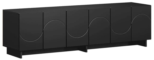 TV stalak 140 x 34 5 x 40 cm Crna Konstruirano drvo - Crna 140 x 34 5 x 40 cm