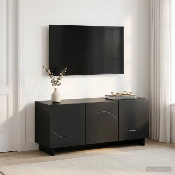 TV stalak 90 x 34 5 x 40 cm Crna Konstruirano drvo - Crna 90 x 34 5 x 40 cm