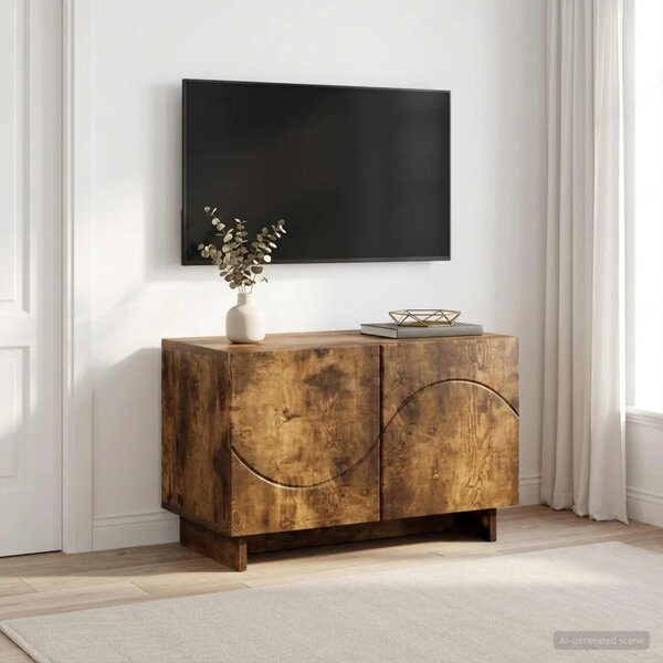 TV stalak 60 x 34.5 x 40 cm Dimljeni hrast Konstruirano drvo - Dimljeni hrast 60 x 34.5 x 40 cm