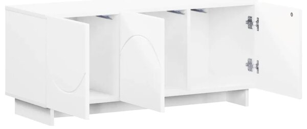 TV stalak 90 x 34 5 x 40 cm Bijela Konstruirano drvo - Bijela 90 x 34 5 x 40 cm