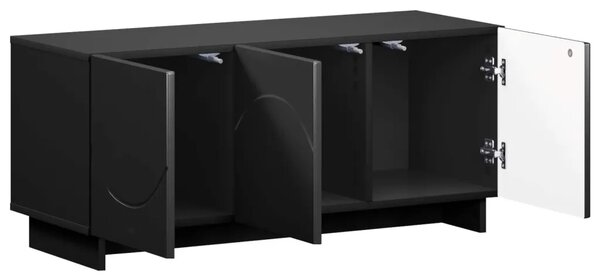 TV stalak 90 x 34 5 x 40 cm Crna Konstruirano drvo - Crna 90 x 34 5 x 40 cm