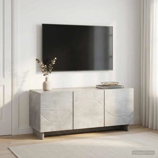 TV stalak 90 x 34 5 x 40 cm Betonska siva Konstruirano drvo - Betonska siva 90 x 34 5 x 40 cm