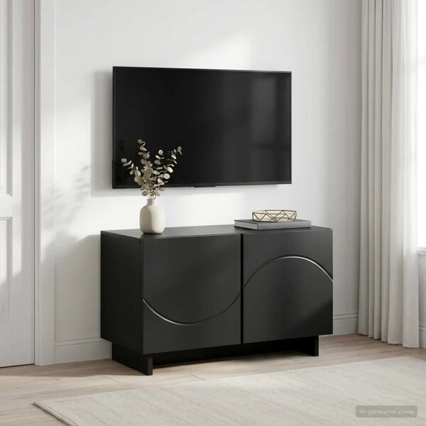 TV stalak 60 x 34.5 x 40 cm Crna Konstruirano drvo - Crna 60 x 34.5 x 40 cm