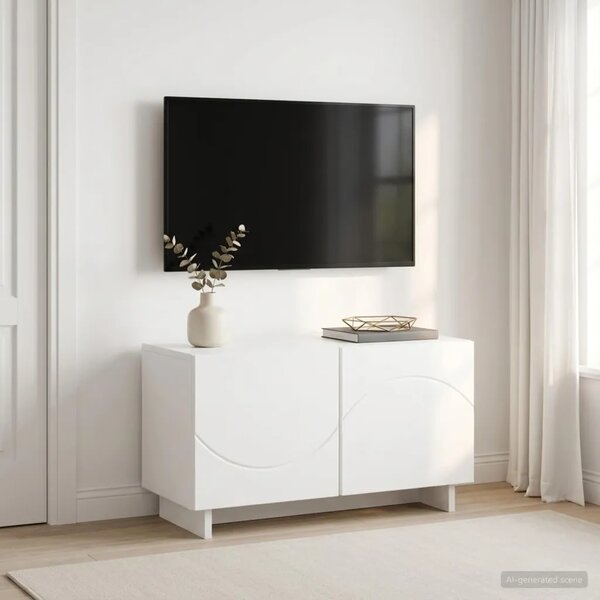 TV stalak 60 x 34.5 x 40 cm Bijela Konstruirano drvo - Bijela 60 x 34.5 x 40 cm