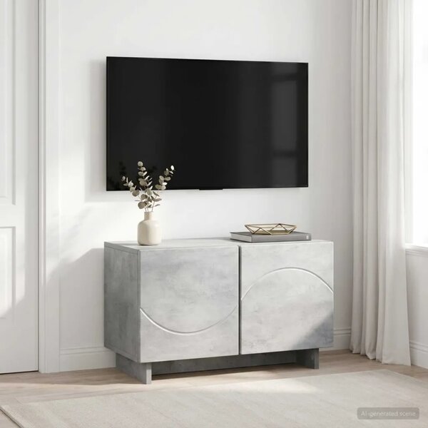 TV stalak 60 x 34.5 x 40 cm Betonska siva Konstruirano drvo - Betonska siva 60 x 34.5 x 40 cm