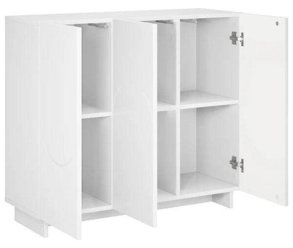 Komoda Bijela visokog sjaja 85 5 x 31 x 75 cm Konstruirano drvo - Bijela visokog sjaja