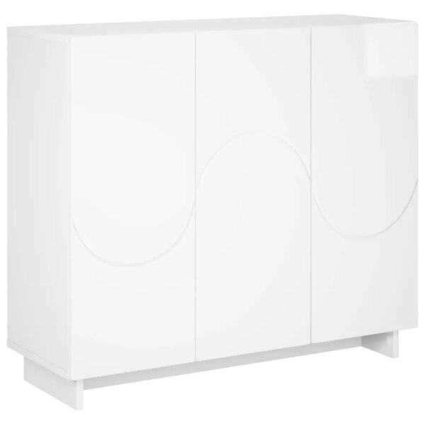 Komoda Bijela visokog sjaja 85 5 x 31 x 75 cm Konstruirano drvo - Bijela visokog sjaja
