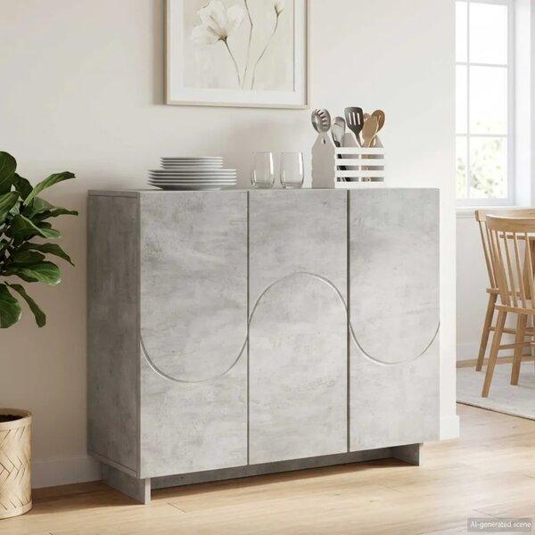 Komoda Betonska siva 85 5 x 31 x 75 cm Konstruirano drvo - Betonska siva