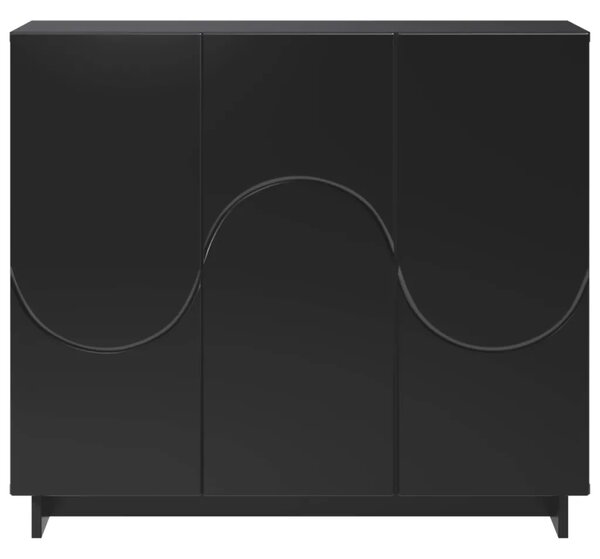 Komoda Crna 85 5 x 31 x 75 cm Konstruirano drvo - Crna