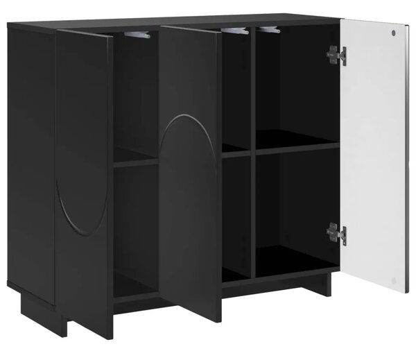 Komoda Crna 85 5 x 31 x 75 cm Konstruirano drvo - Crna