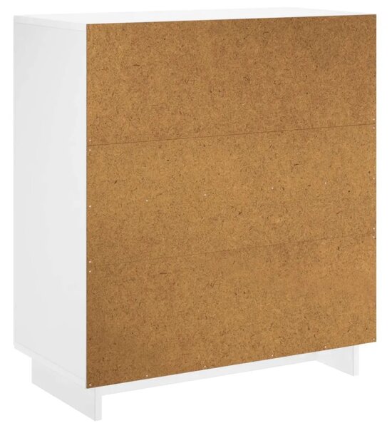 Komoda Bijela visokog sjaja 67 x 34 5 x 75 cm Konstruirano drvo - Bijela visokog sjaja