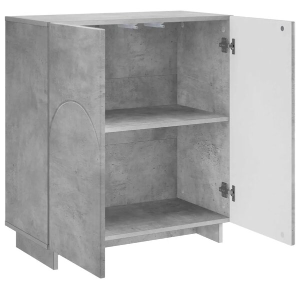 Komoda Betonska siva 67 x 34 5 x 75 cm Konstruirano drvo - Betonska siva