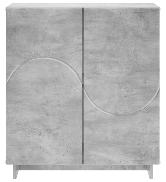 Komoda Betonska siva 67 x 34 5 x 75 cm Konstruirano drvo - Betonska siva