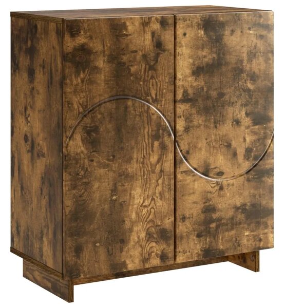 Komoda Dimljeni hrast 67 x 34 5 x 75 cm Konstruirano drvo - Dimljeni hrast