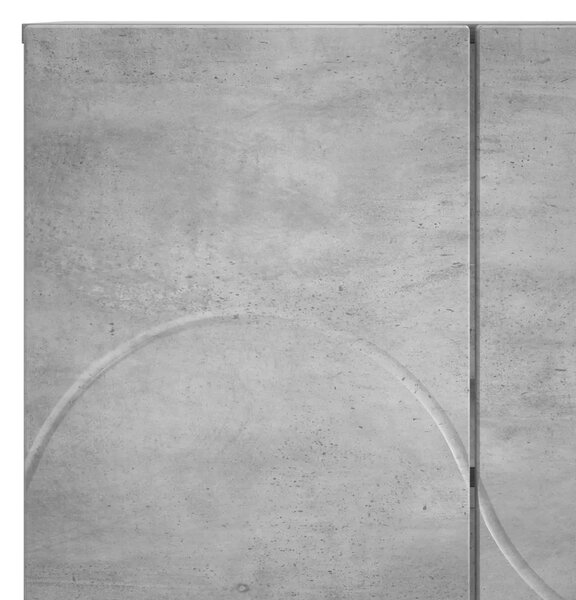 Komoda Betonska siva 67 x 34 5 x 75 cm Konstruirano drvo - Betonska siva