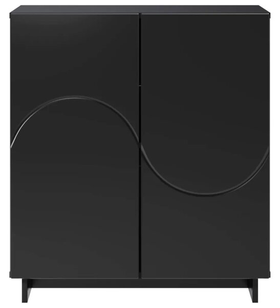 Komoda Crna 67 x 34 5 x 75 cm Konstruirano drvo - Crna