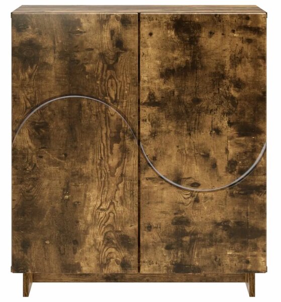 Komoda Dimljeni hrast 67 x 34 5 x 75 cm Konstruirano drvo - Dimljeni hrast