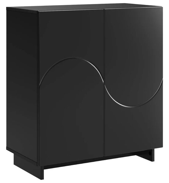 Komoda Crna 67 x 34 5 x 75 cm Konstruirano drvo - Crna