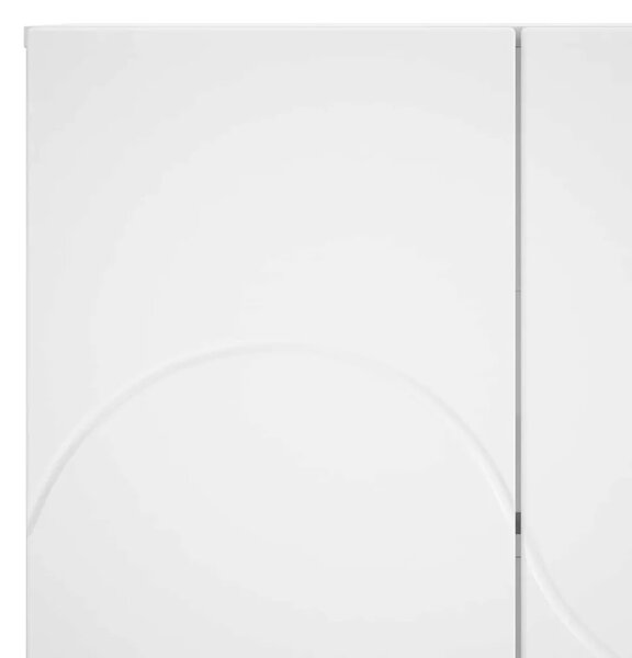 Komoda Bijela visokog sjaja 67 x 34 5 x 75 cm Konstruirano drvo - Bijela visokog sjaja