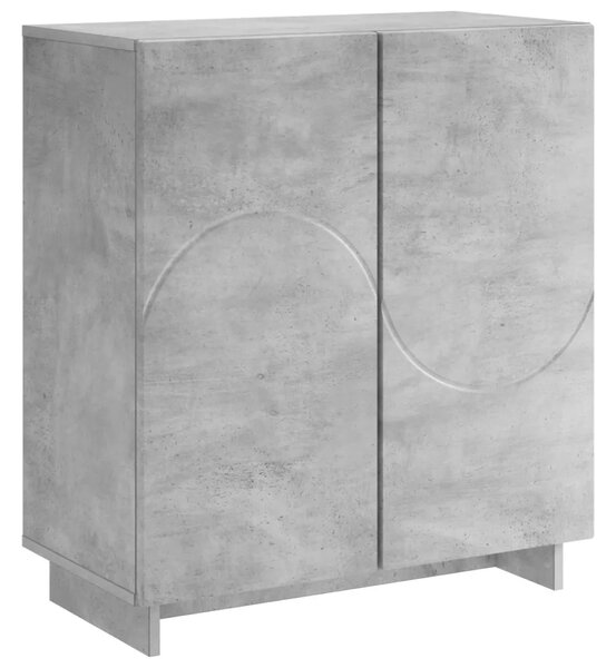 Komoda Betonska siva 67 x 34 5 x 75 cm Konstruirano drvo - Betonska siva