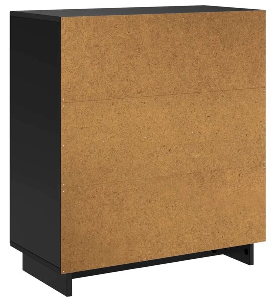 Komoda Crna 67 x 34 5 x 75 cm Konstruirano drvo - Crna