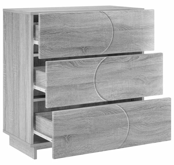 Komoda Siva Sonoma 70 x 38 x 75 cm Konstruirano drvo - Siva Sonoma