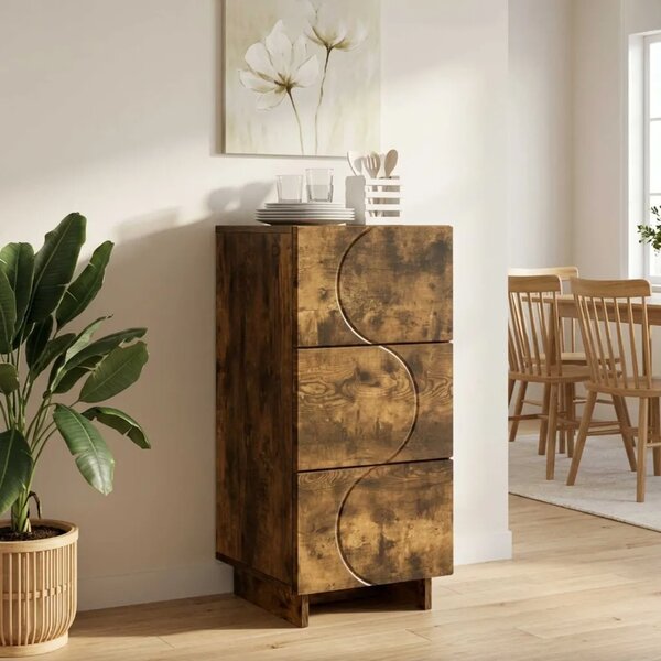 Komoda Dimljeni hrast 33.5 x 34.5 x 75 cm Konstruirano drvo - Dimljeni hrast