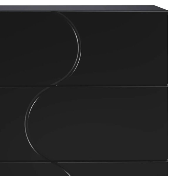 Komoda Crna 70 x 38 x 75 cm Konstruirano drvo - Crna