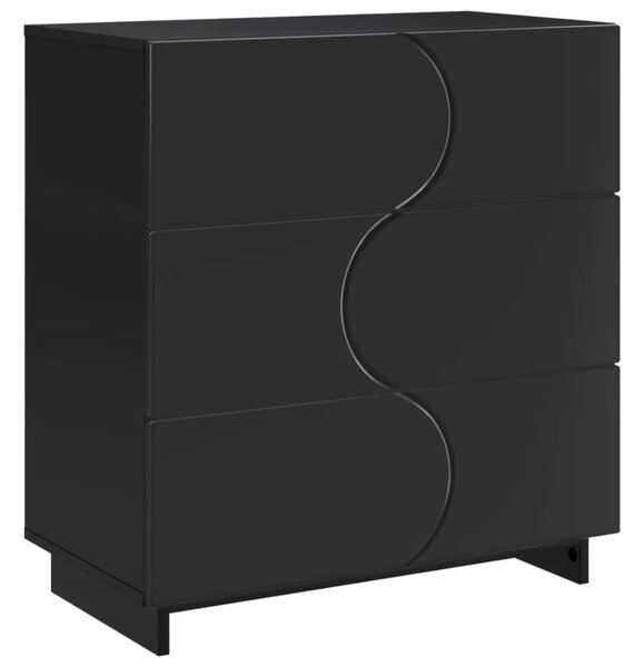 Komoda Crna 70 x 38 x 75 cm Konstruirano drvo - Crna