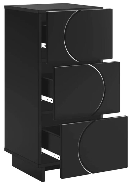Komoda Crna 33.5 x 34.5 x 75 cm Konstruirano drvo - Crna