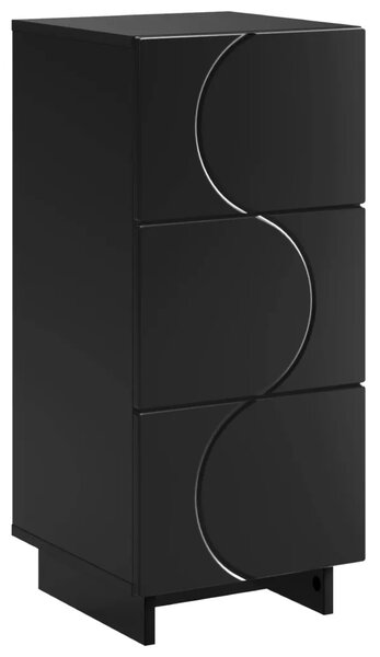 Komoda Crna 33.5 x 34.5 x 75 cm Konstruirano drvo - Crna