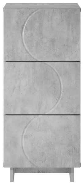 Komoda Betonska siva 33.5 x 34.5 x 75 cm Konstruirano drvo - Betonska siva
